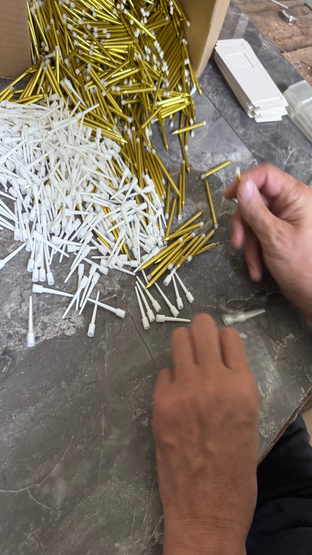 Birthday candle assembly process