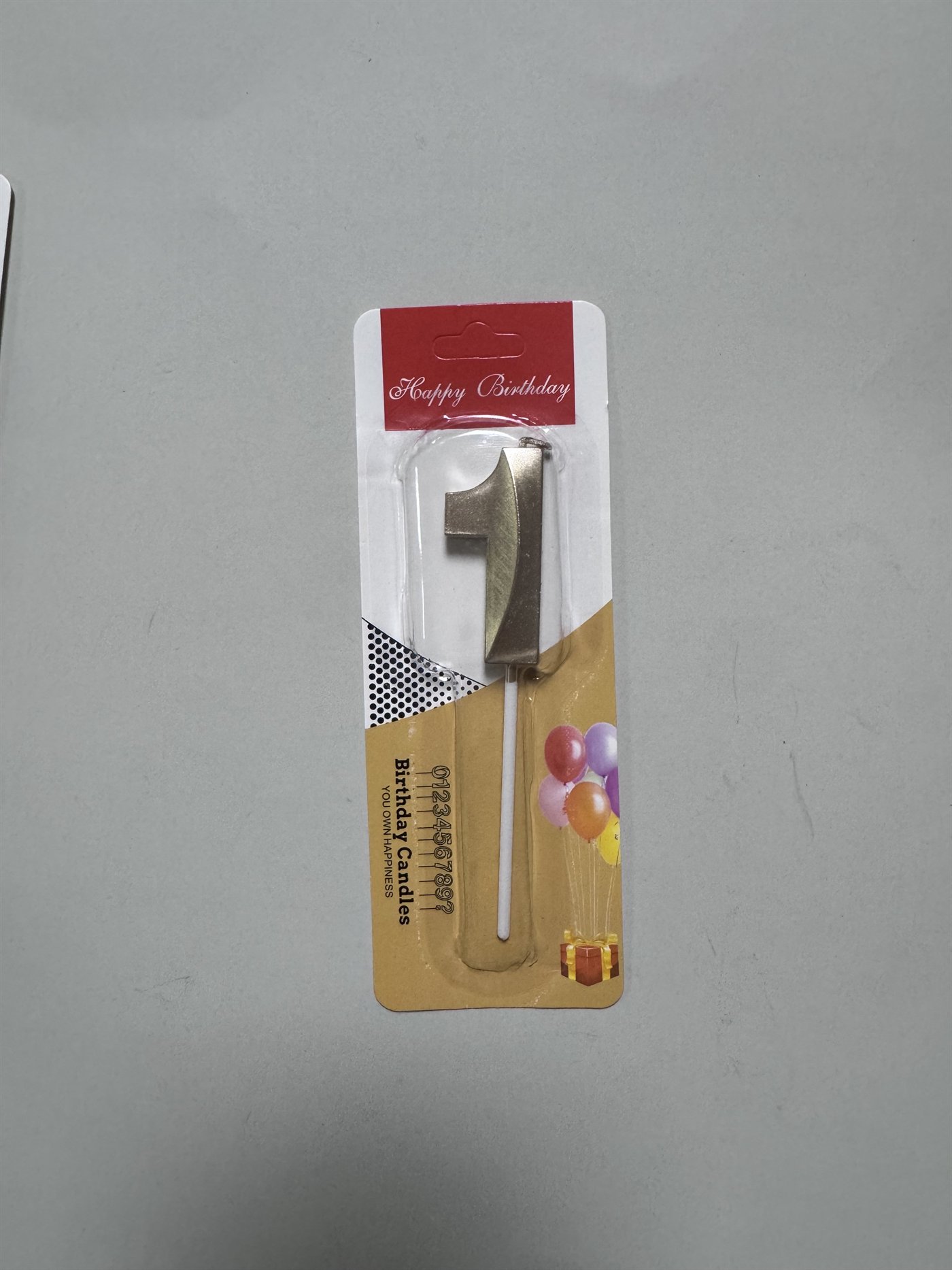 Classic Gold Number 1 Candle wholesale packaging