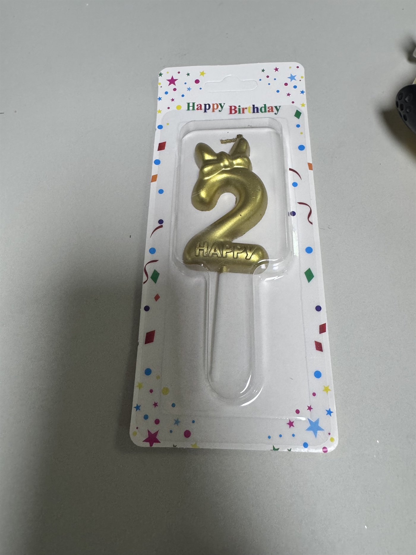 Gold Bow Number 2 Candle wholesale packaging