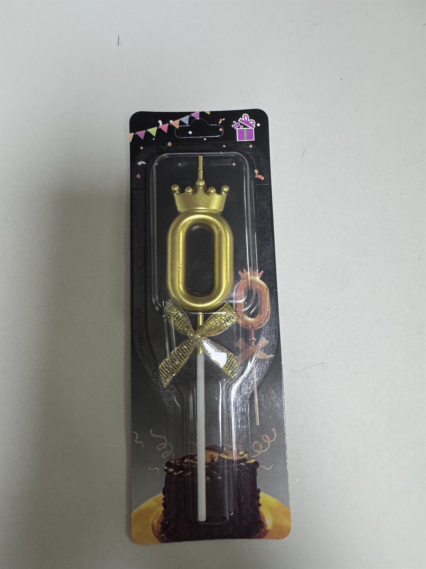 Gold Crown Number 0 Candle wholesale packaging