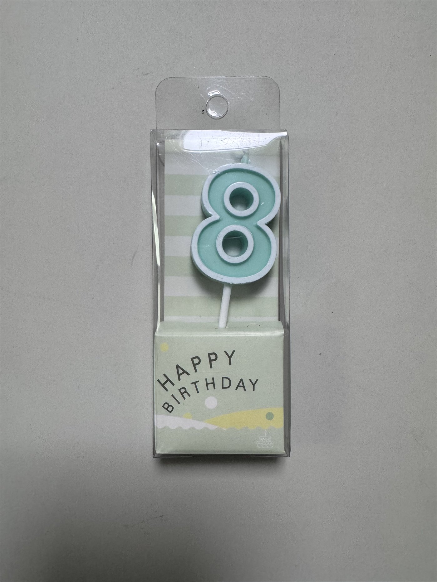Pastel Outline Number 8 Candle wholesale packaging